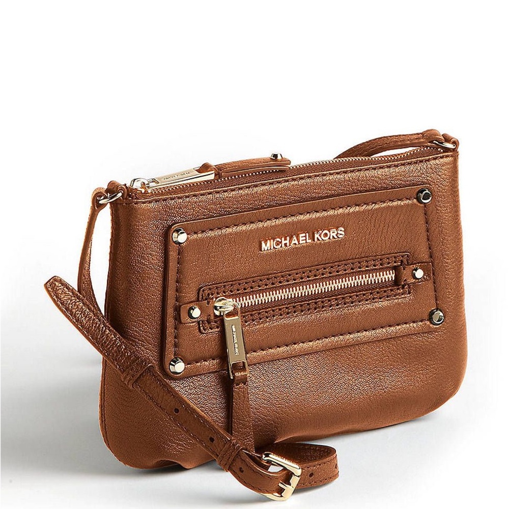 Michael Kors Tan Leather Crossbody Bag